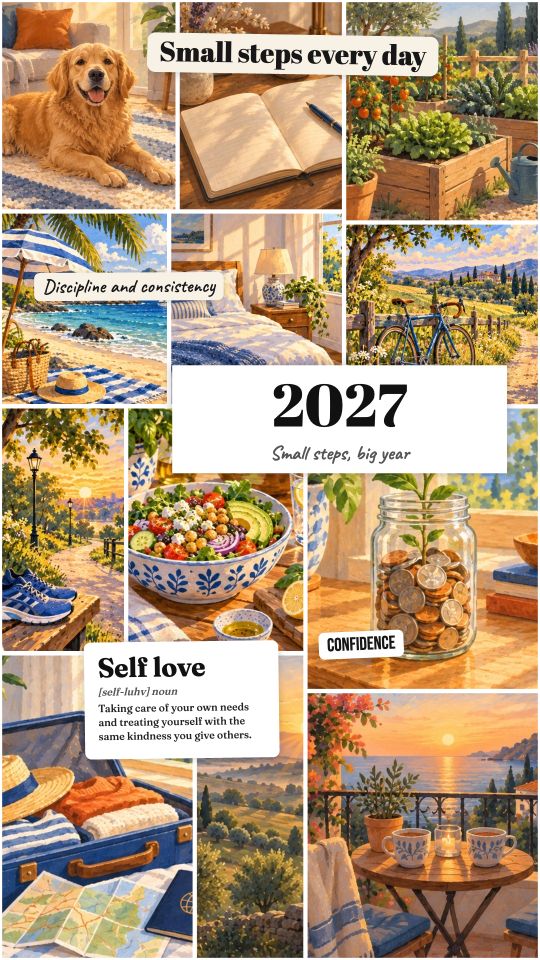 Aesthetic collage vision board collage example
