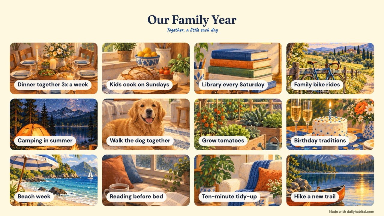 Family vision board example
