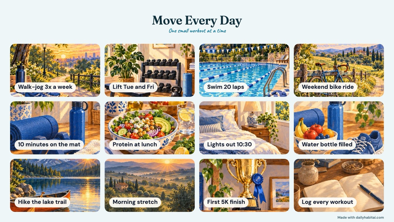 Fitness vision board example
