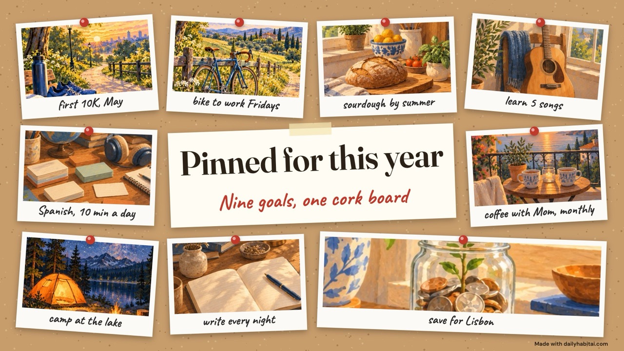 Polaroid vision board example
