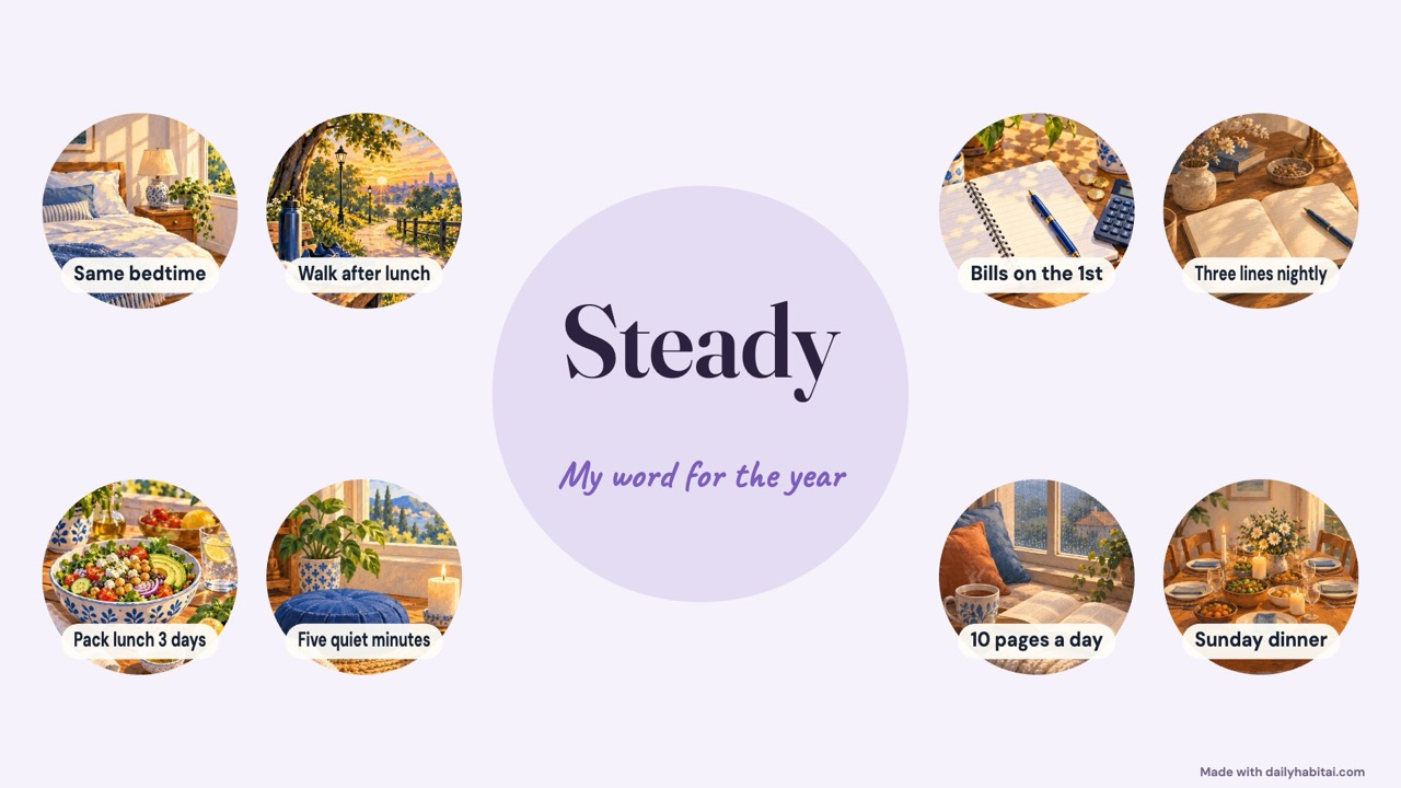 Word of the year vision board example
